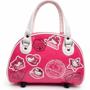 Hello Kitty Pink Mini Bag Sanrio Kawaii Y2K Kids Purse Travel Stamp